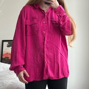 Chaus Fuchsia Silk Blouse